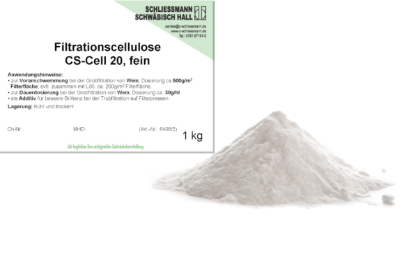 Filtrationscellulosen (1kg / 5kg / 20kg) - CS-Cell Trub: 1kg-Beutel