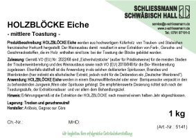 Französische Eichenholz-Blöcke (1kg / 25kg) - 1kg-Beutel